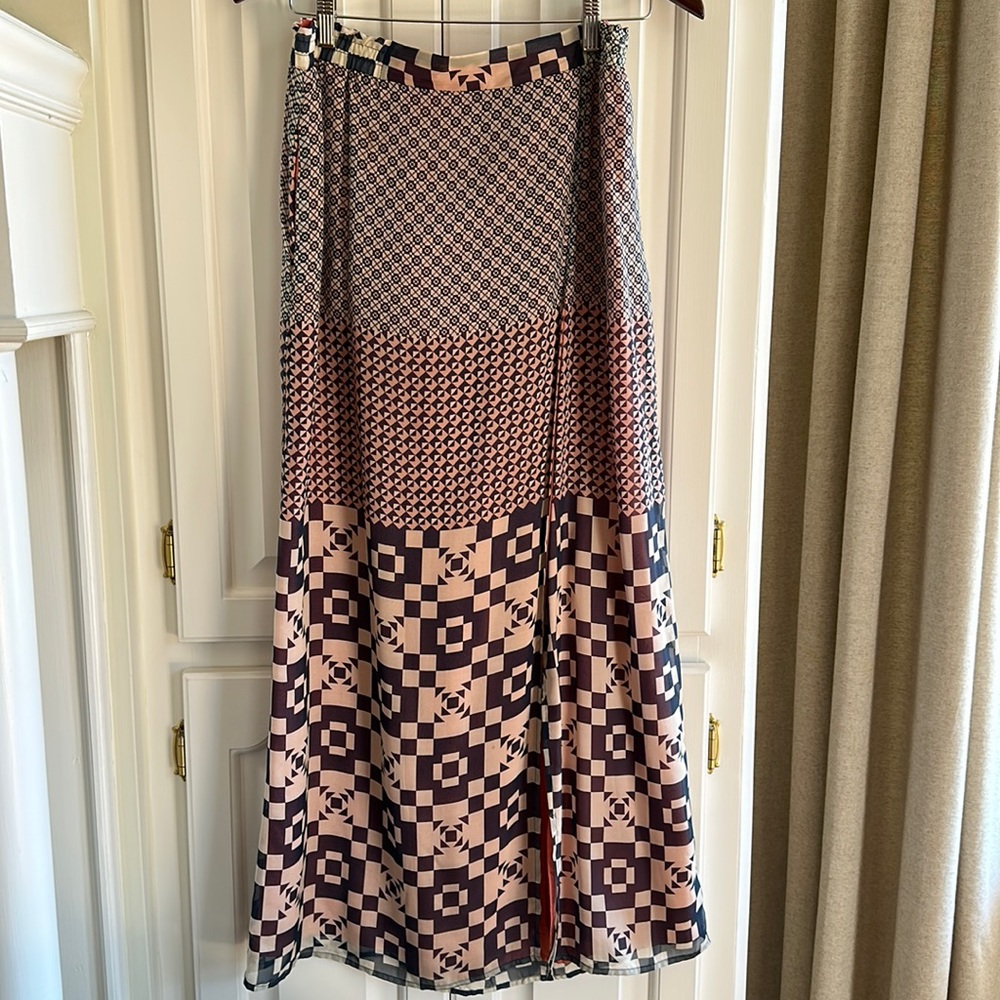 Beautiful silky Anthropologie maxi skirt
